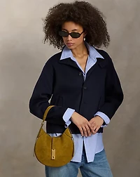 Polo ID Suede Small Shoulder Bag