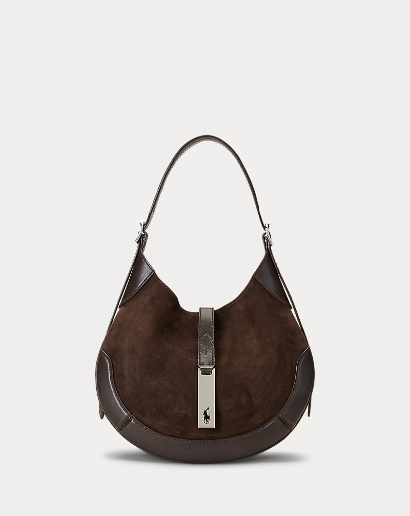 Polo ID Suede-Leather Small Shoulder Bag