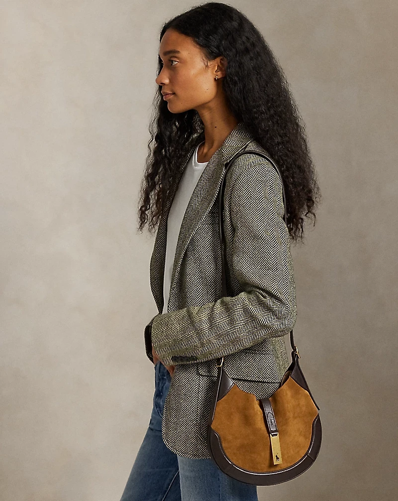 Polo ID Suede-Leather Small Shoulder Bag