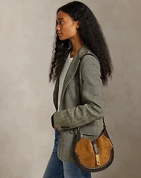 Polo ID Suede-Leather Small Shoulder Bag