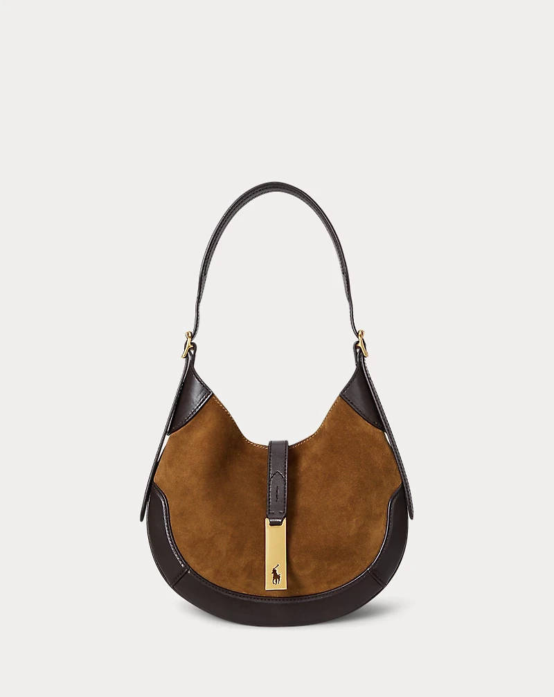 Polo ID Suede-Leather Small Shoulder Bag