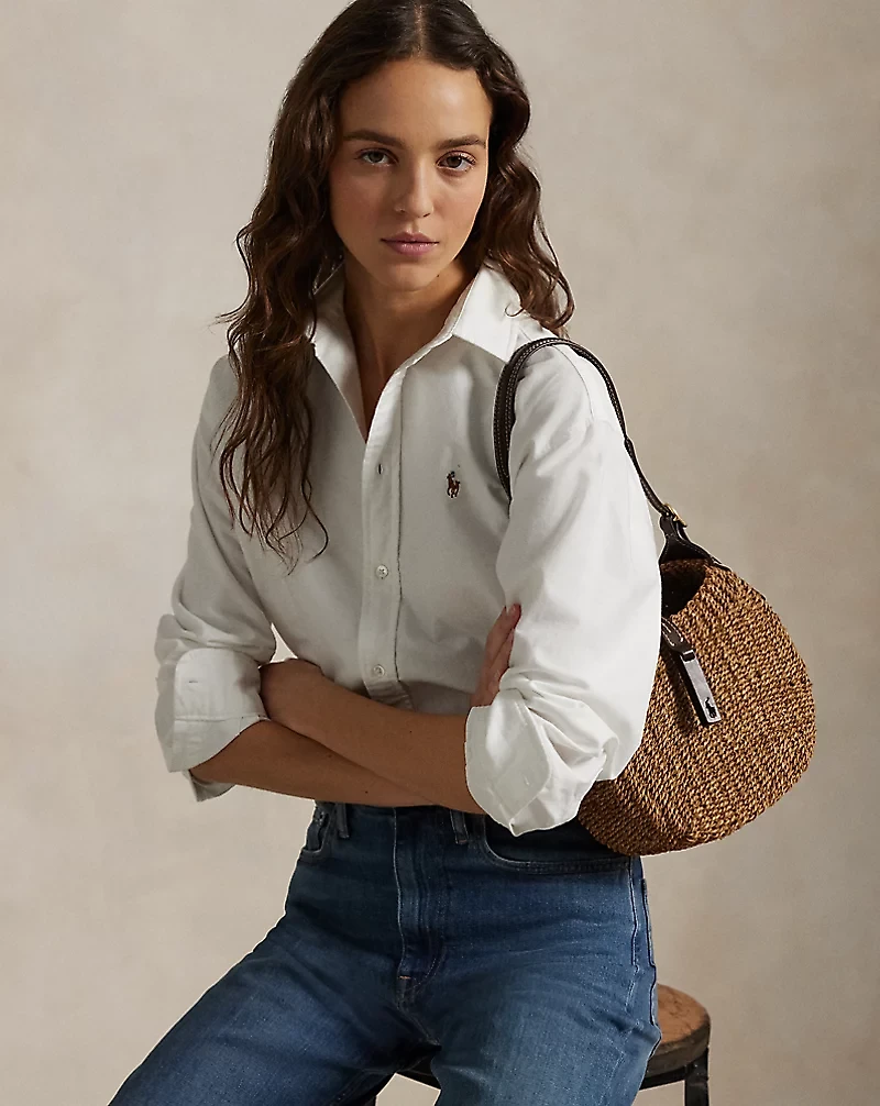 Polo ID Raffia Small Shoulder Bag