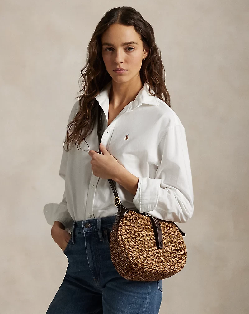 Polo ID Raffia Small Shoulder Bag
