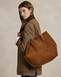 Bellport Suede-Leather Large Tote