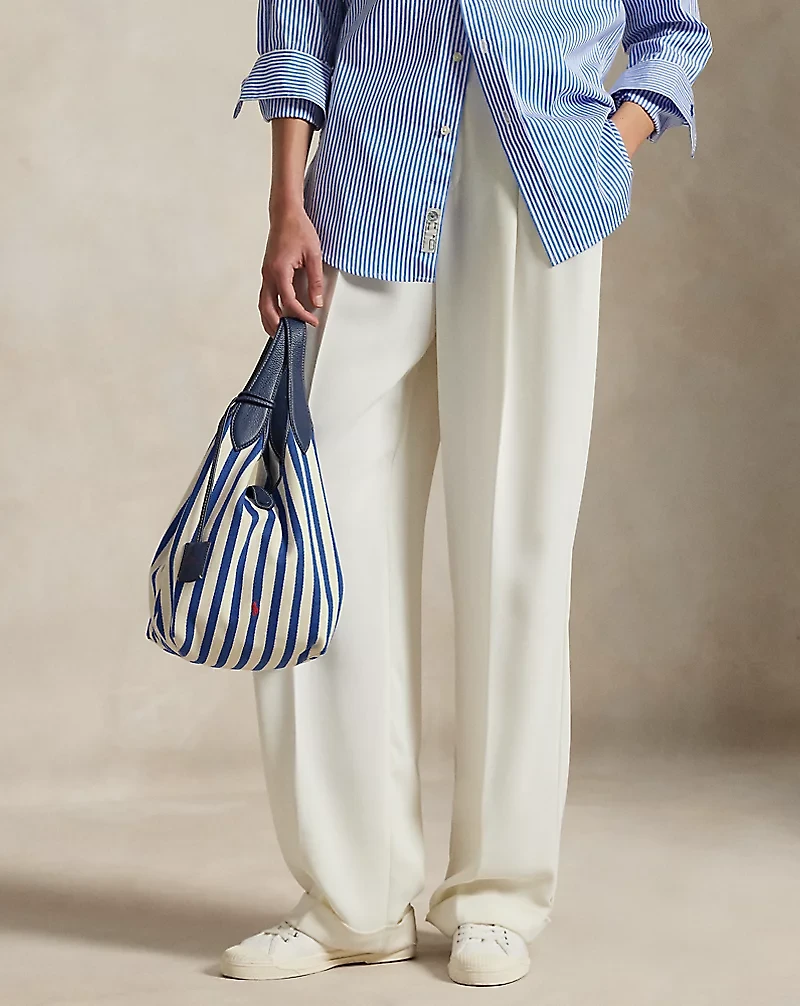 Polo Play Striped Canvas Tote