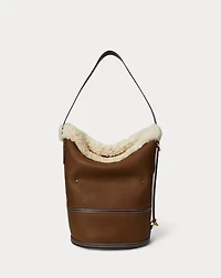 Bellport Shearling Sling Bucket Bag