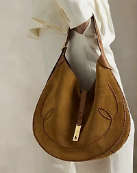 Polo ID Suede Western Large Shoulder Bag