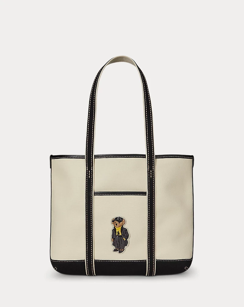  Polo Bear Canvas Small Shopper Tote