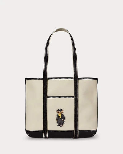  Polo Bear Canvas Small Shopper Tote