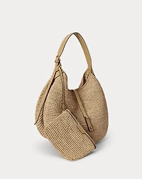 Polo ID Raffia Large Shoulder Bag