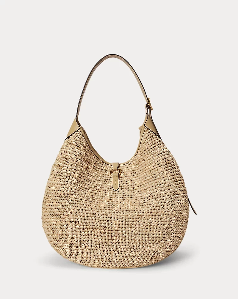Polo ID Raffia Large Shoulder Bag