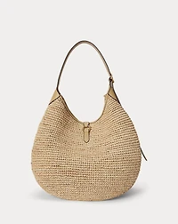 Polo ID Raffia Large Shoulder Bag
