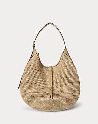 Polo ID Raffia Large Shoulder Bag