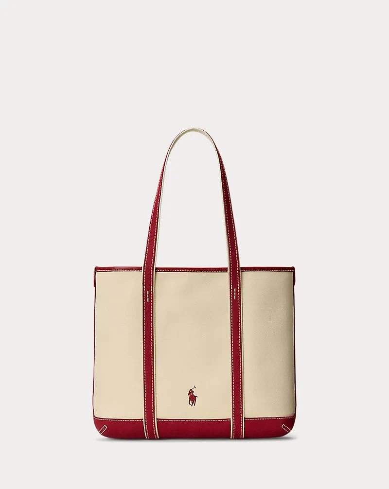 Polo Bear Canvas Small Shopper Tote