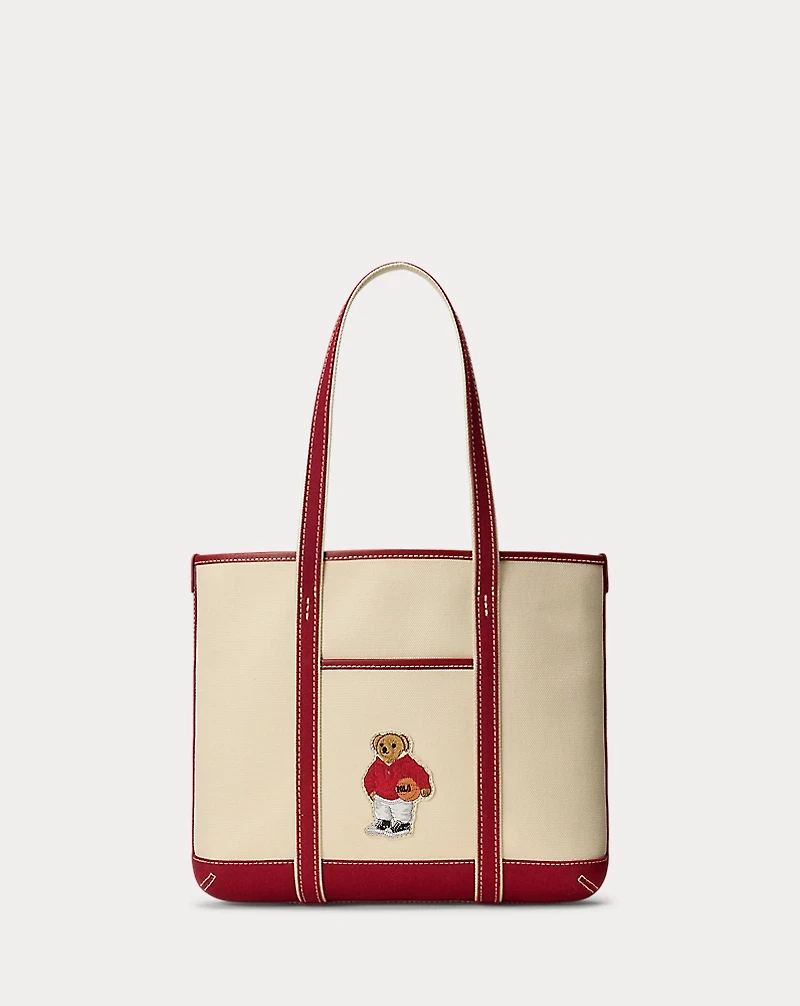 Polo Bear Canvas Small Shopper Tote