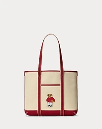 Polo Bear Canvas Small Shopper Tote