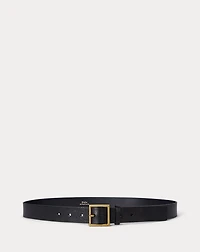 Square-Buckle Leather Belt