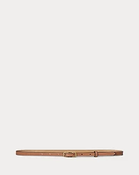 Double-Buckle Leather Belt