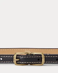 Double-Buckle Leather Belt