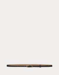 Double-Buckle Leather Belt