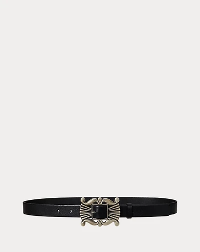 Decorative-Buckle Leather Belt