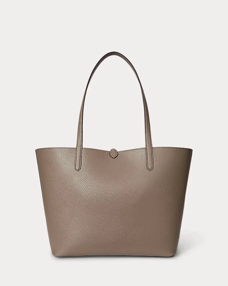 Faux-Leather Large Reversible Tote Bag
