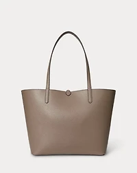Faux-Leather Large Reversible Tote Bag