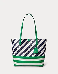 Faux-Leather Large Reversible Tote Bag