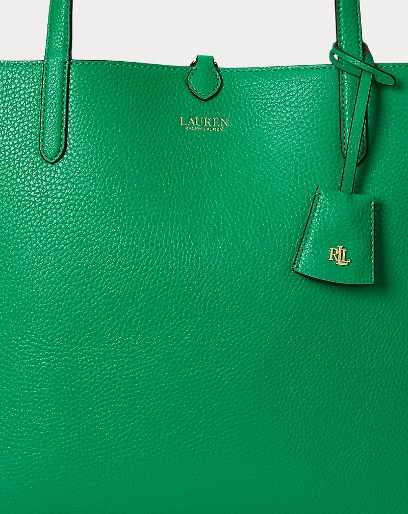 Faux-Leather Large Reversible Tote Bag