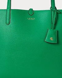 Faux-Leather Large Reversible Tote Bag