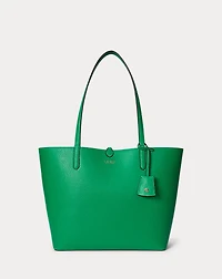 Faux-Leather Large Reversible Tote Bag