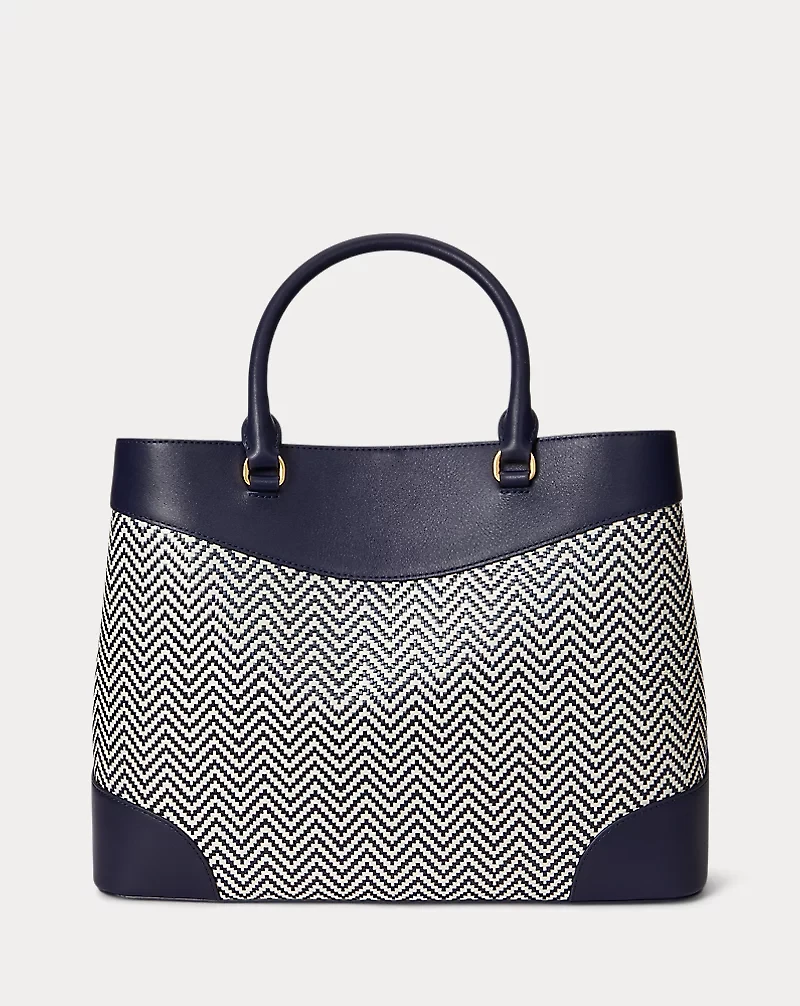 Herringbone Woven Large Marcy Satchel