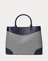 Herringbone Woven Large Marcy Satchel