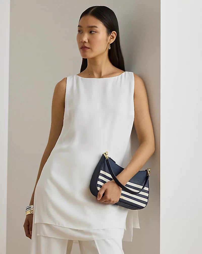 Striped Leather Medium Danni Bag