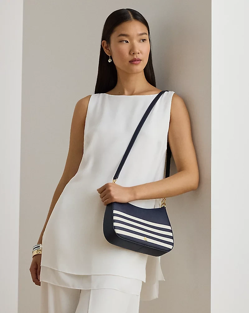 Striped Leather Medium Danni Bag