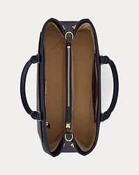 Striped Leather Large Hanna Satchel