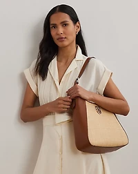 Raffia Large Tanner Shoulder Bag