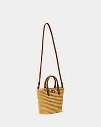 Woven Straw Medium Brie Tote Bag