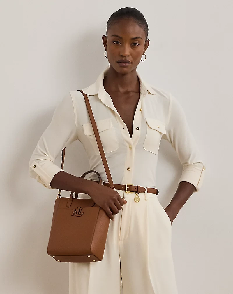 Pebbled Leather Small Cameryn Tote Bag