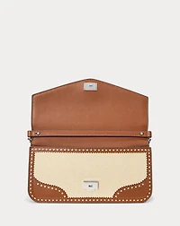 Straw & Leather Medium Sawyer Bag