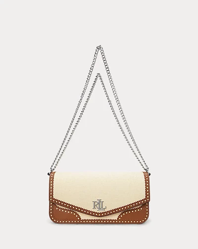 Straw & Leather Medium Sawyer Bag