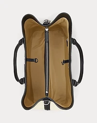 Straw & Leather Large Marcy Satchel