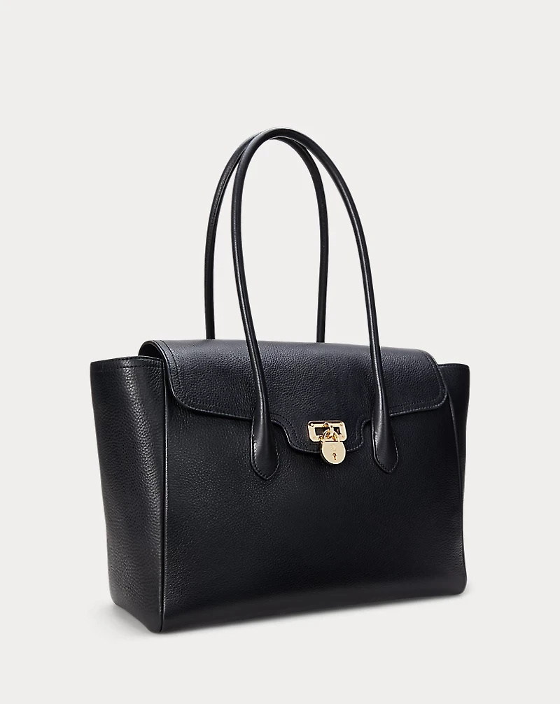 Pebbled Leather Large Tanner Satchel