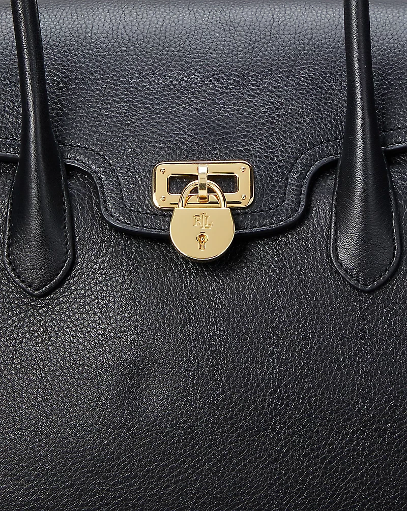 Pebbled Leather Large Tanner Satchel
