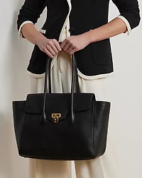 Pebbled Leather Large Tanner Satchel