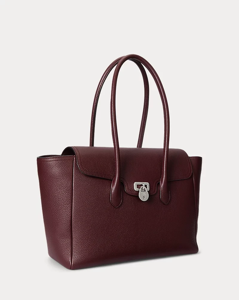 Pebbled Leather Large Tanner Satchel