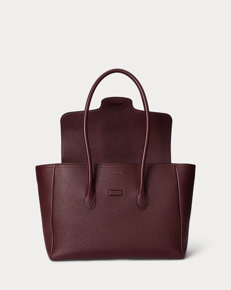 Pebbled Leather Large Tanner Satchel