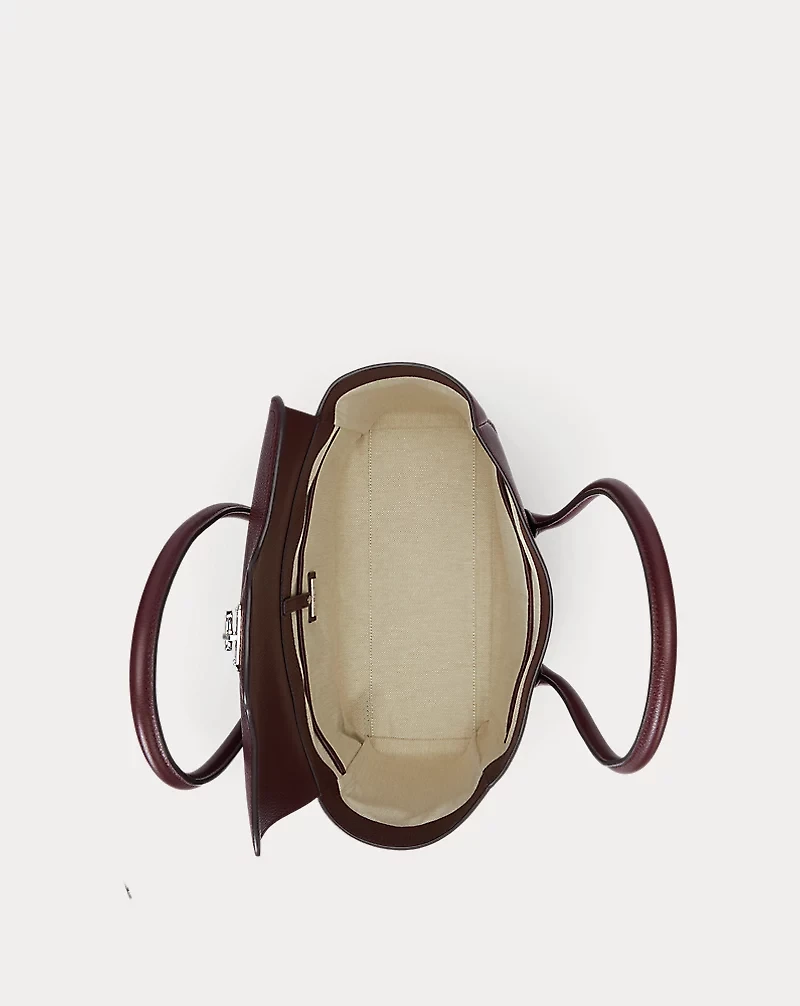Pebbled Leather Large Tanner Satchel