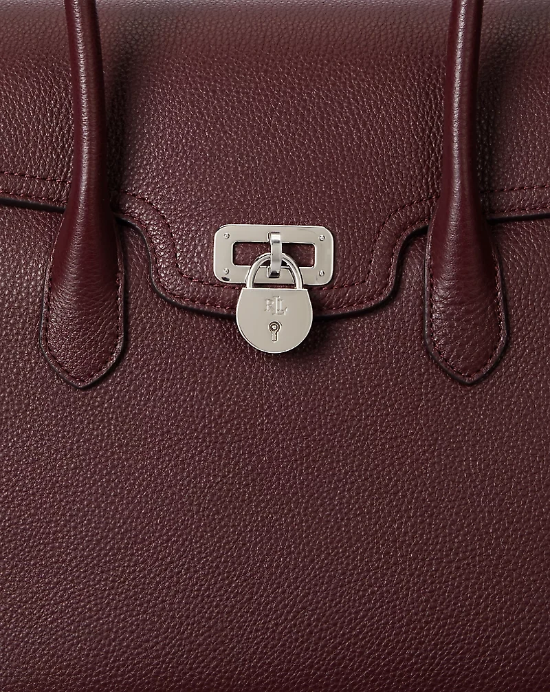 Pebbled Leather Large Tanner Satchel