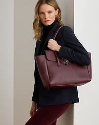 Pebbled Leather Large Tanner Satchel